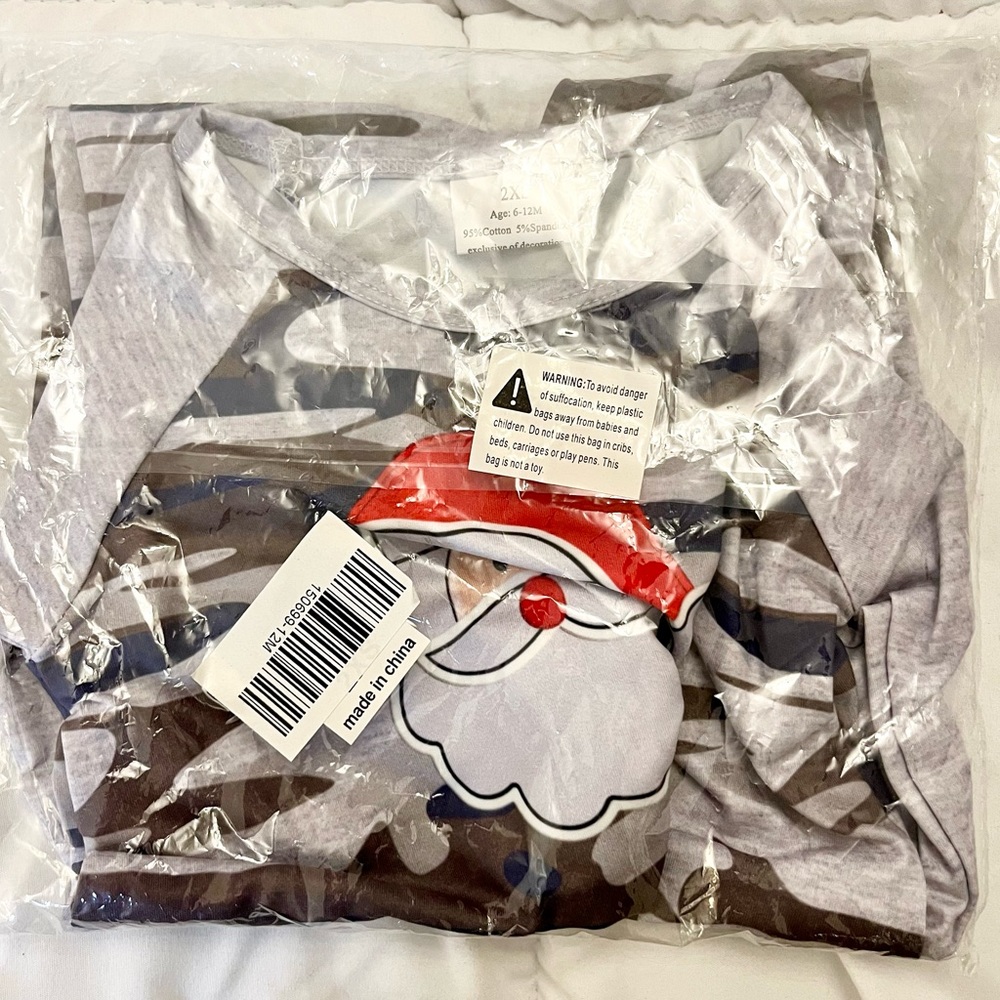 Baby Boy Santa Christmas One Piece Romper Size 0-3 months - Picture 5 of 11